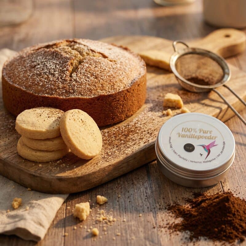 Cake met Vanillepoeder