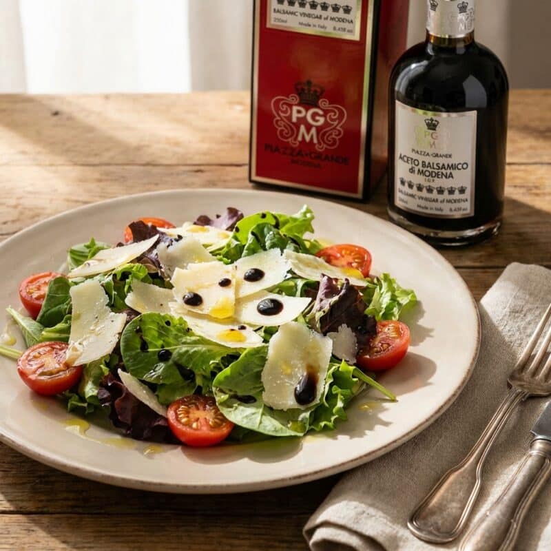 Salade met Piazza Grande Balsamico 7 kronen 15 jaar