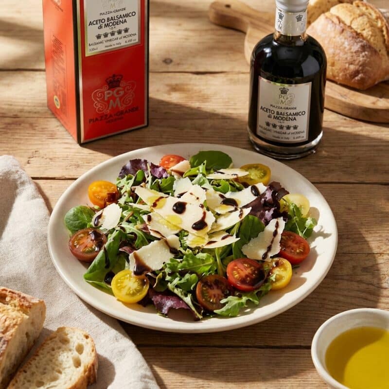 Salade met Piazza Grande balsamico 5 kronen 9 jaar