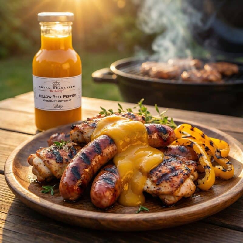 Mixed Grill met Yellow Bell Pepper Ketchup