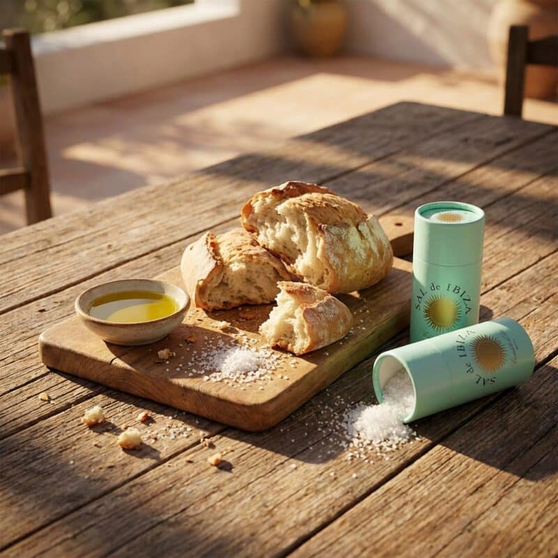 Broodplank met Sal de Ibiza - Granito 100 Procent Zuiver Zeezout Naturel