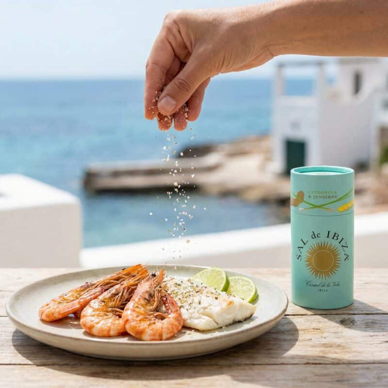 Garnalen met Zeezout met Citroengras en Gember