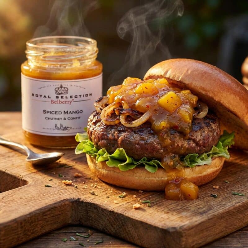 Hamburger met Mango Chutney
