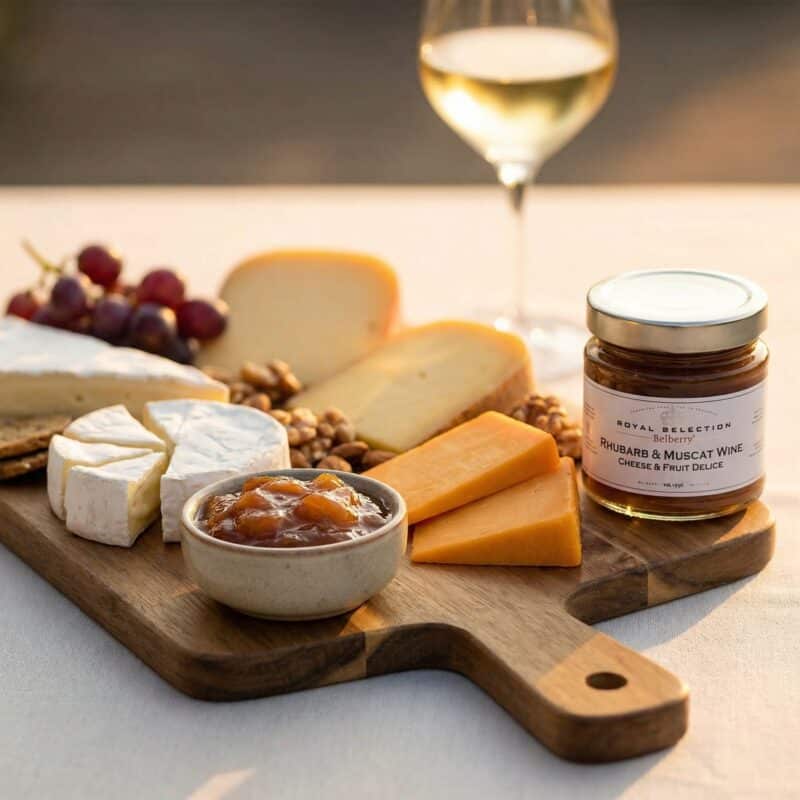Kaasplank met Kaasbegeleider Rabarber Muskaatwijn