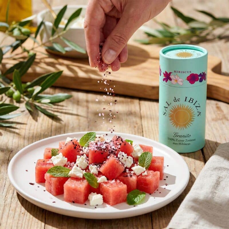 Tomaten Salade met Zuiver Zeezout met Hibiscus