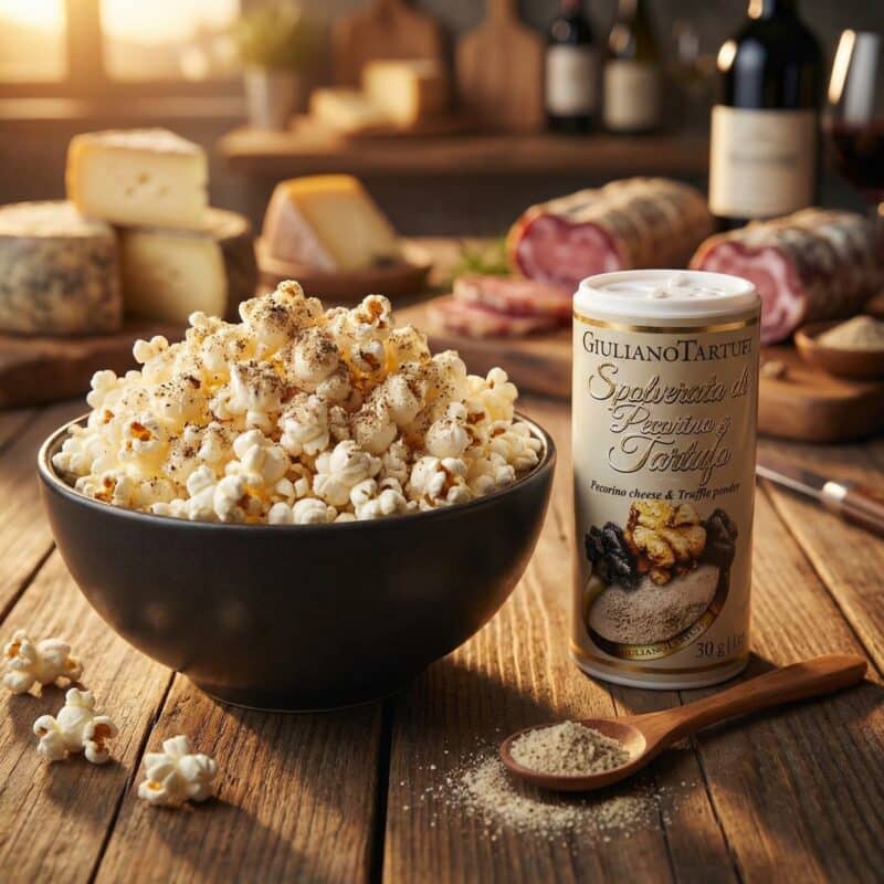 Popcorn met Truffelpoeder met Pecorino