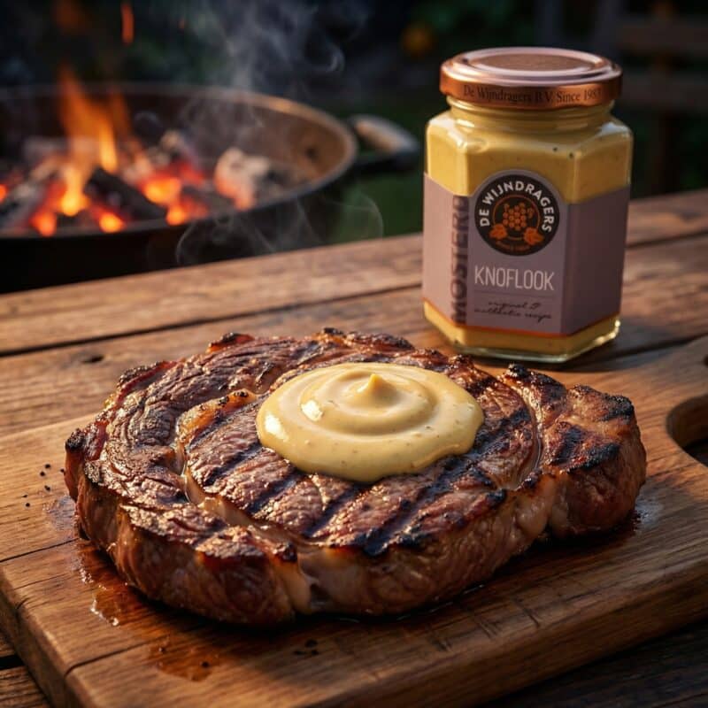 Steak met Knoflookmosterd