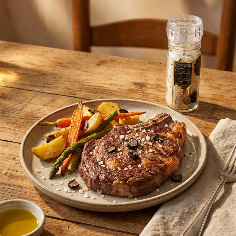 Steak met Truffelzout