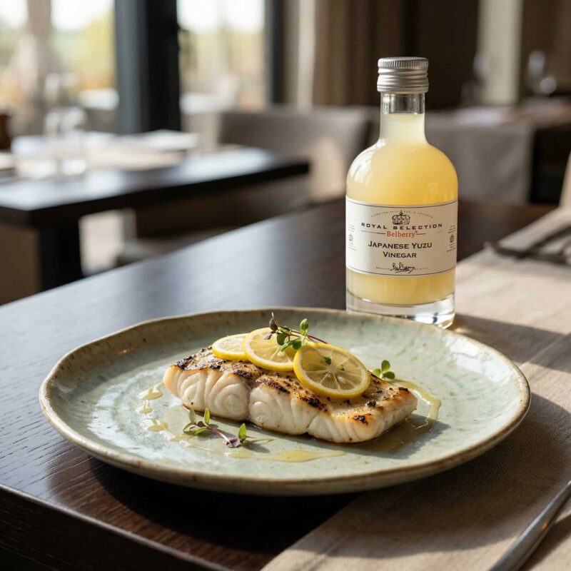 Witvis met Japanse Yuzu Azijn