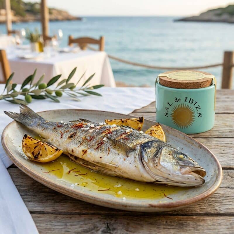 Vis met Fleur de Sel Saffraan