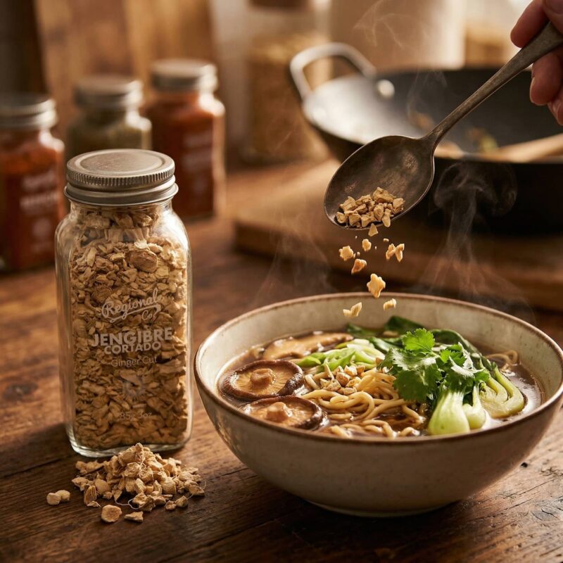 Aziatische soep met Gemberstukjes