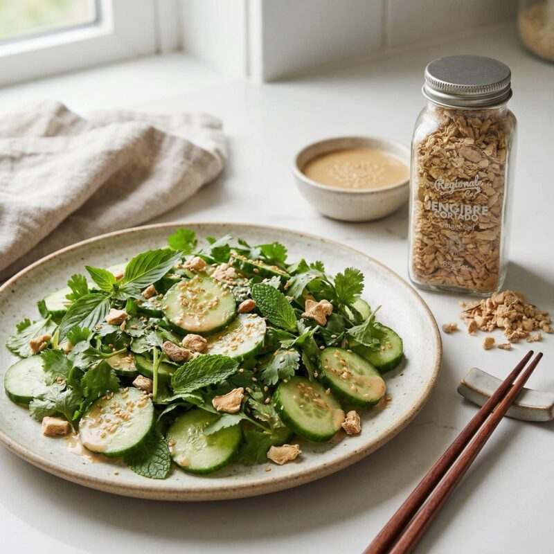 Salade met Gemberstukjes