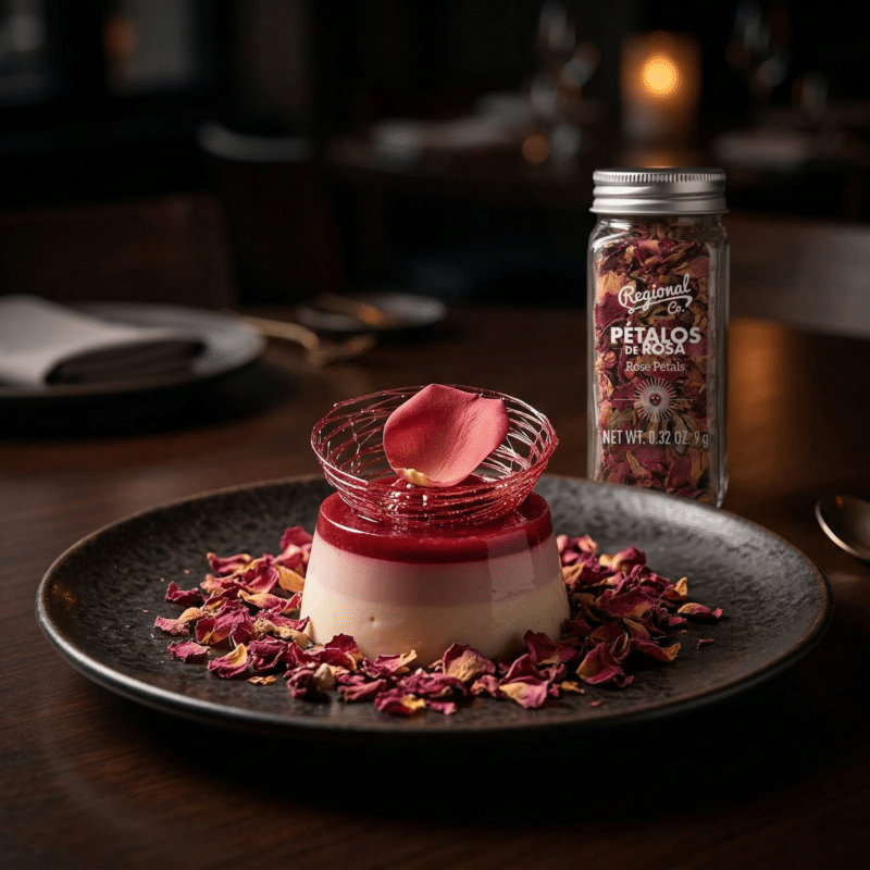 Toetje met Rozenblaadjes