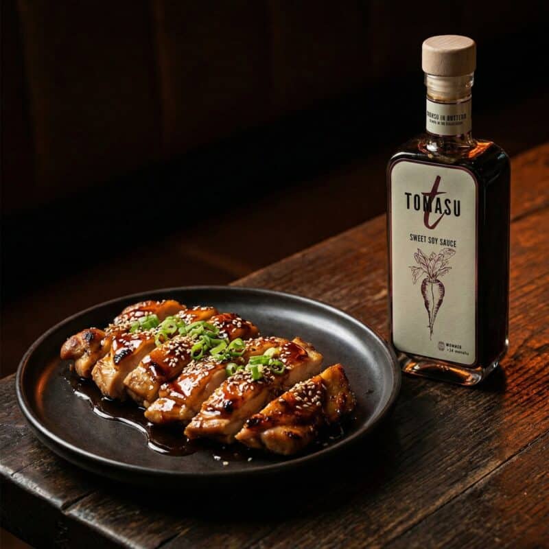 Gegrilde kip met Tomasu Sweet Sojasaus
