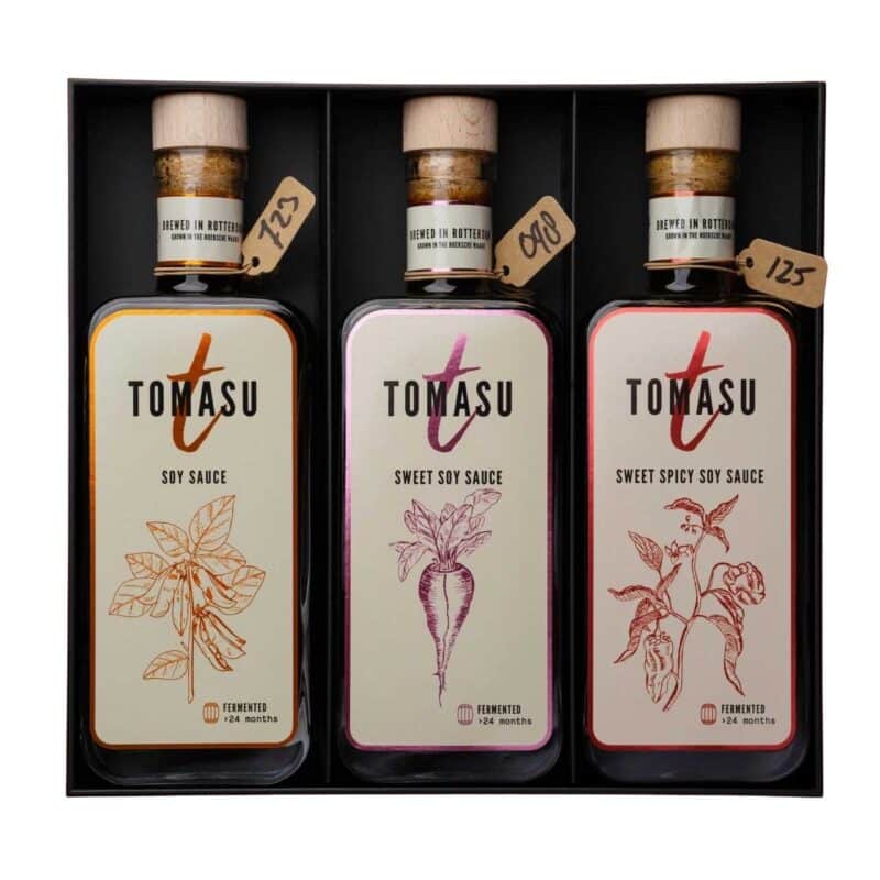 Tomasu Cadeauverpakking 3 flesjes binnenkant