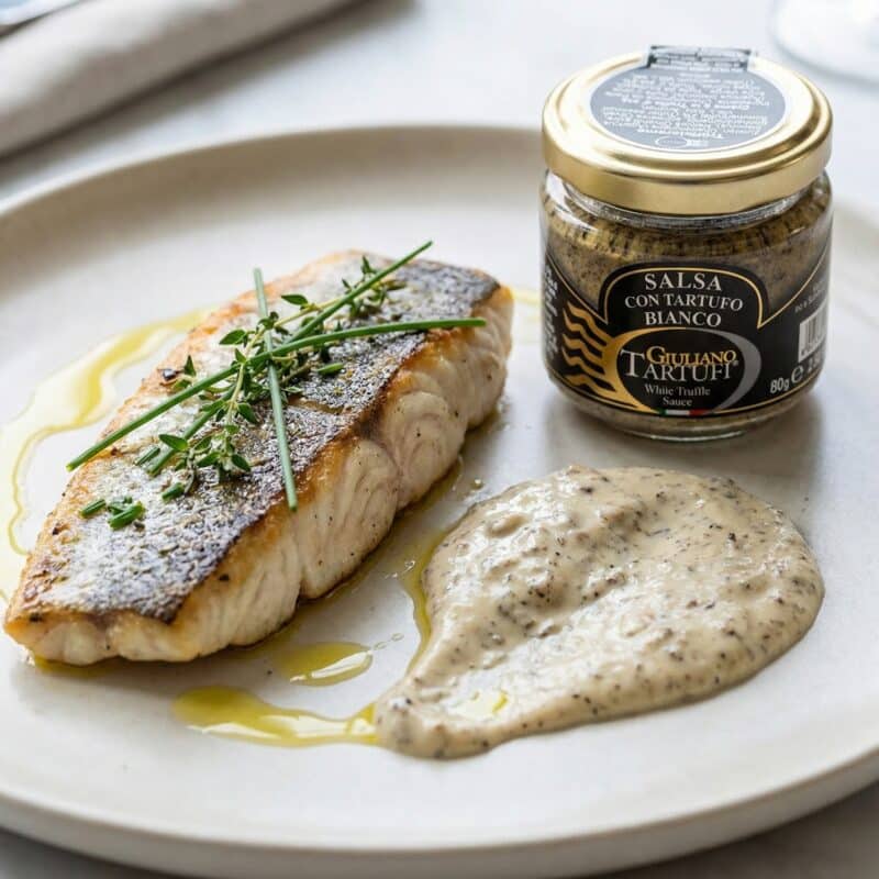 Witvis met Witte Truffelsaus