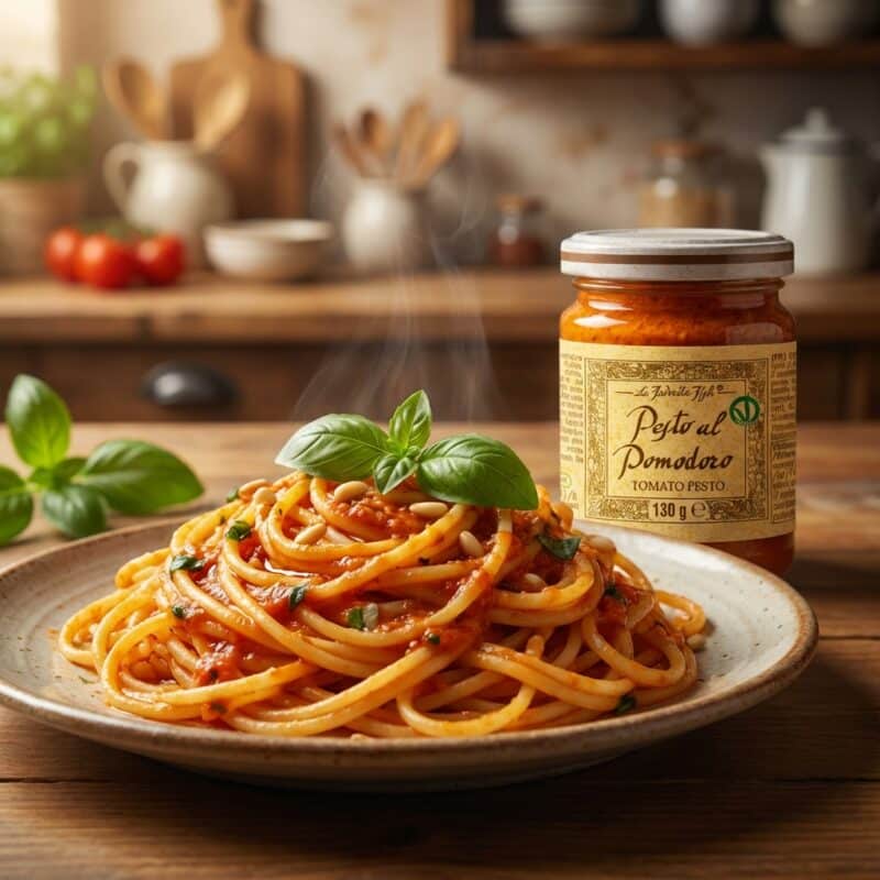 Pasta met Pesto al Pomodoro