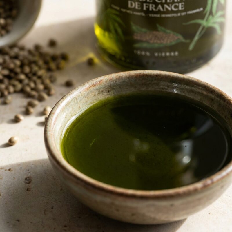 Hennepzaadolie Close Up