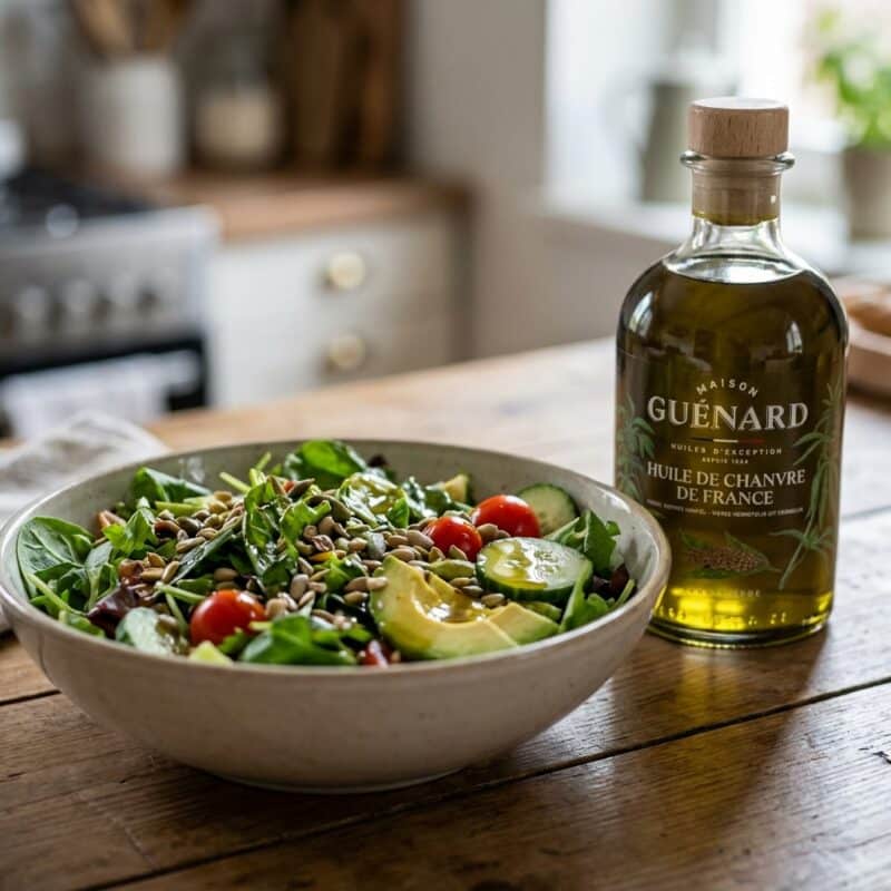 Salade met Hennepzaadolie