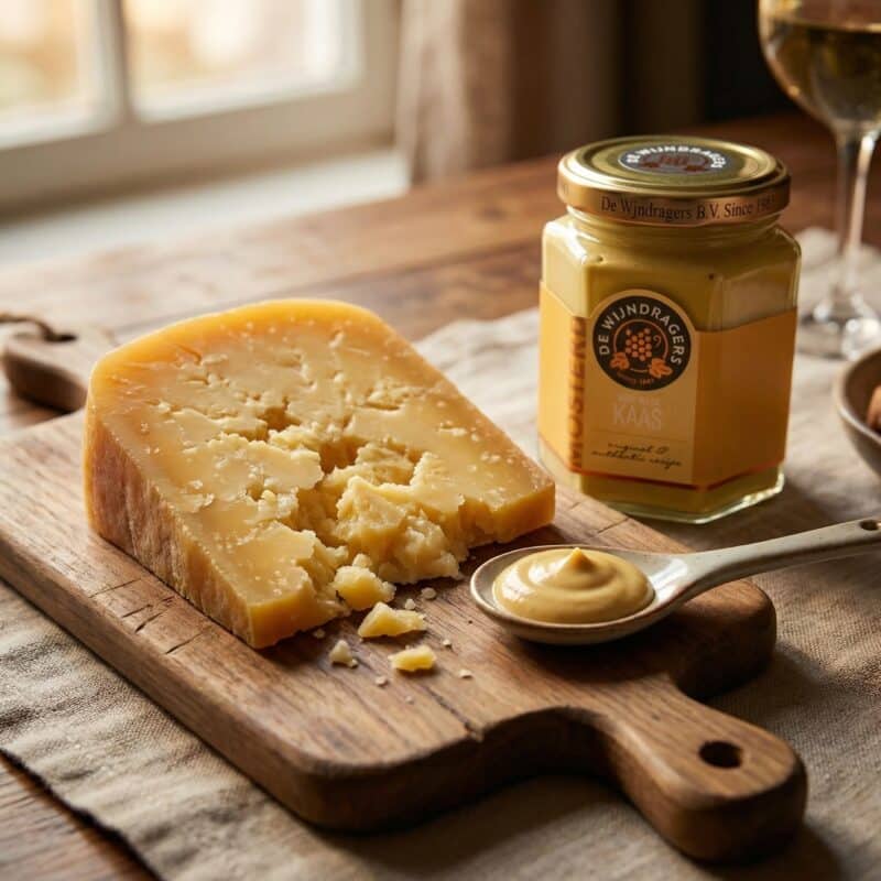 Oude kaas met mosters