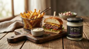 Smashburger met knoflookmayo