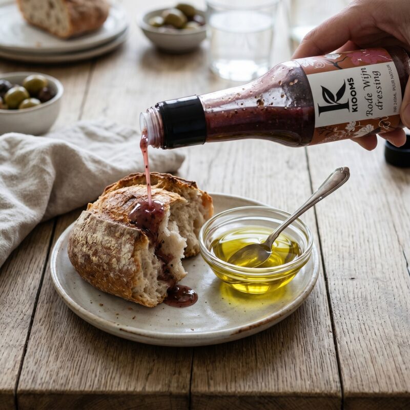 Brood met olijfolie en Rode Wijn Dressing