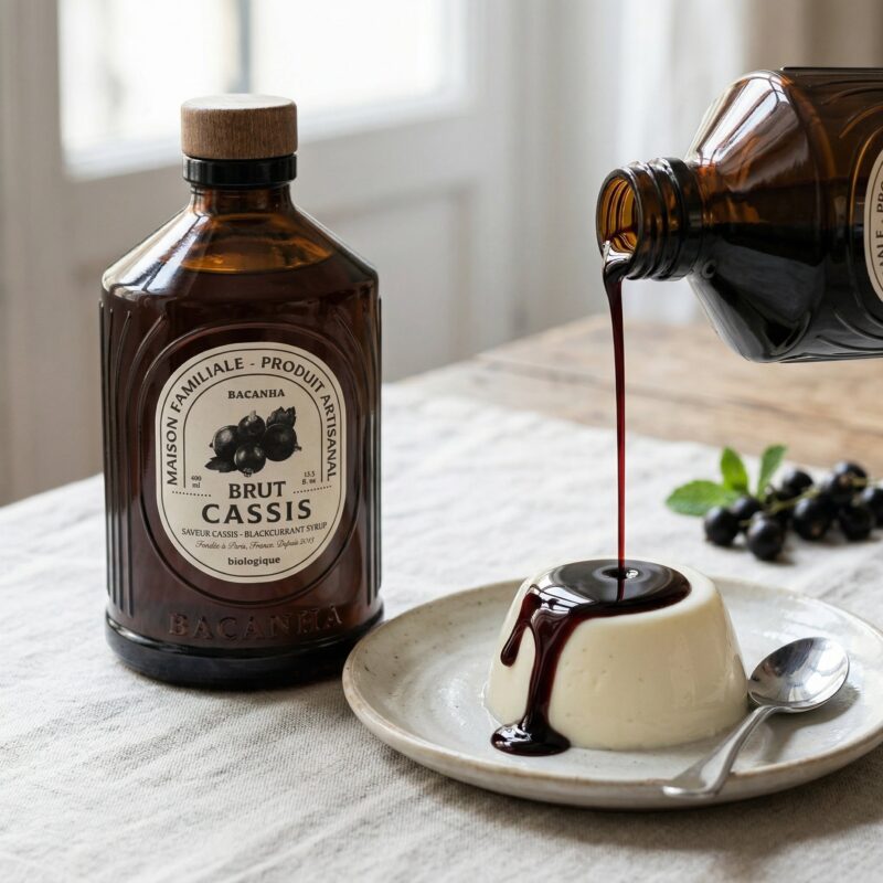Pudding met Cassis Siroop
