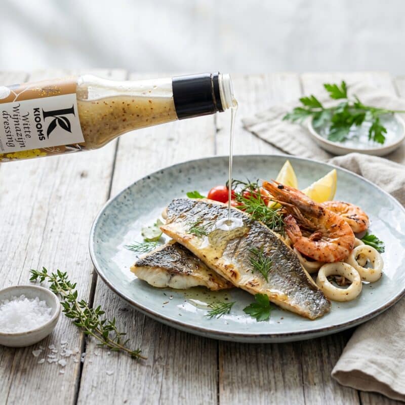 Witvis met Witte Wijn Dressing